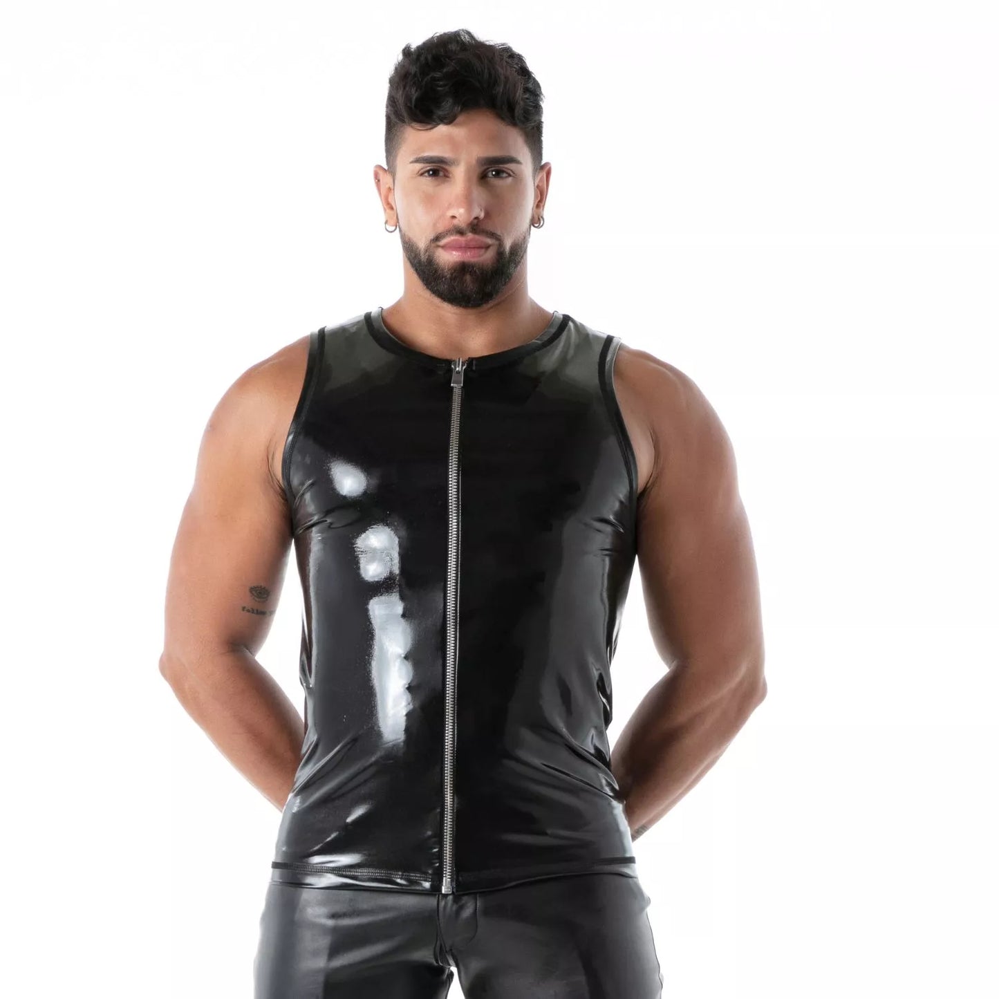 Zipped Tank Top Latex Second Skin