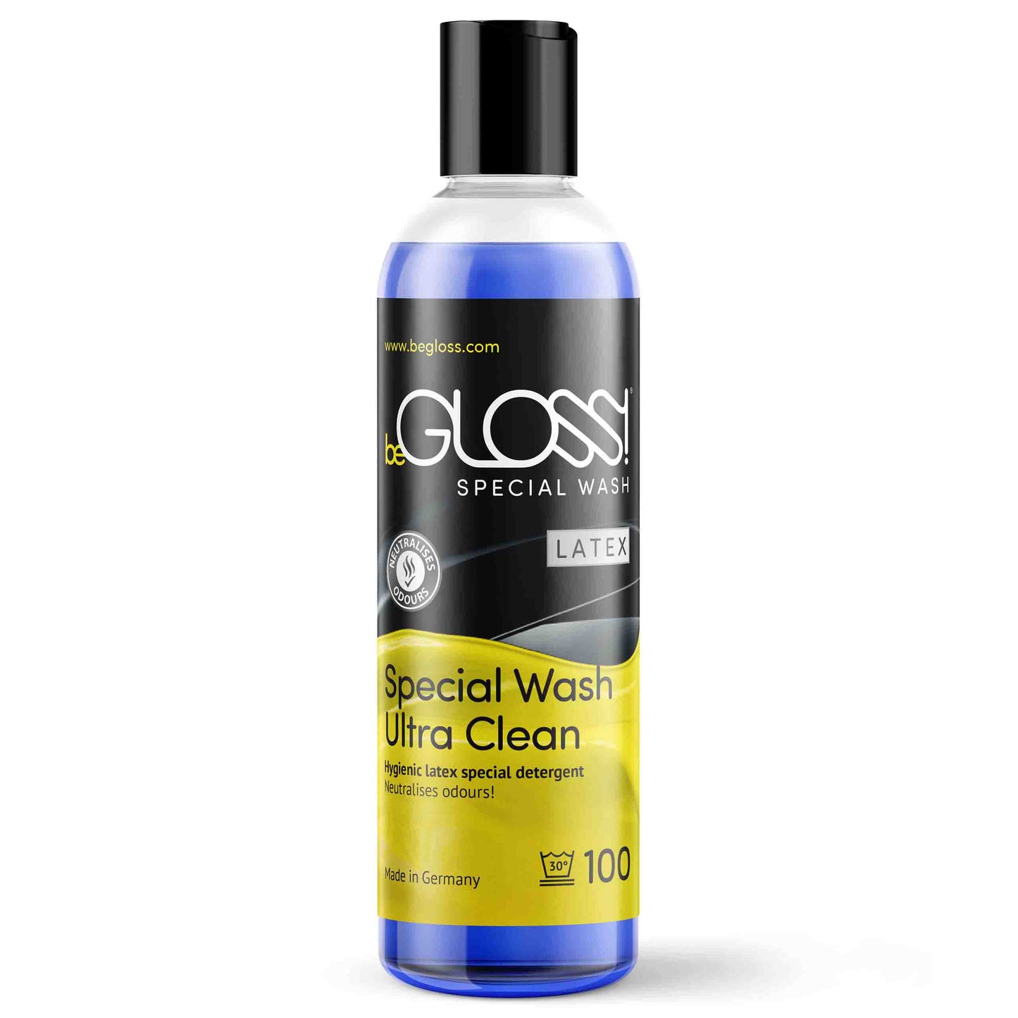 beGloss Special Wash Latex, 100ml bottle.