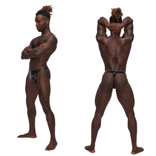 A model wearing the Liquid Classic Pouch Thong.