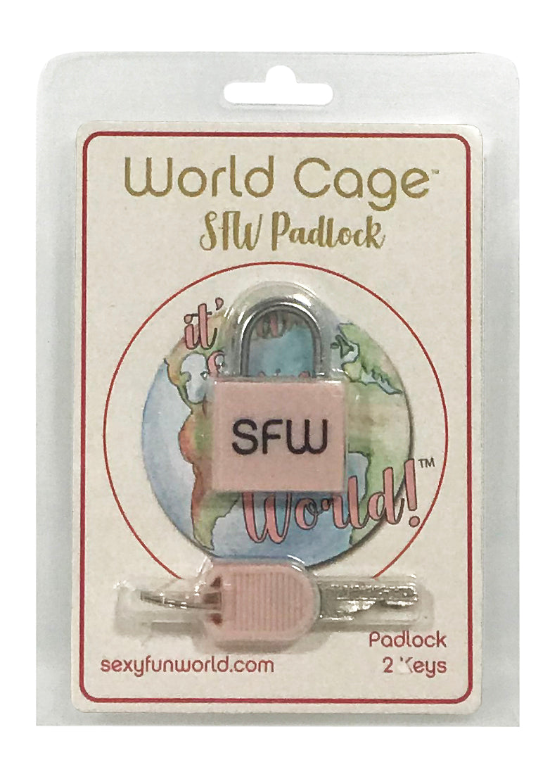 The pink World Cage Padlock.