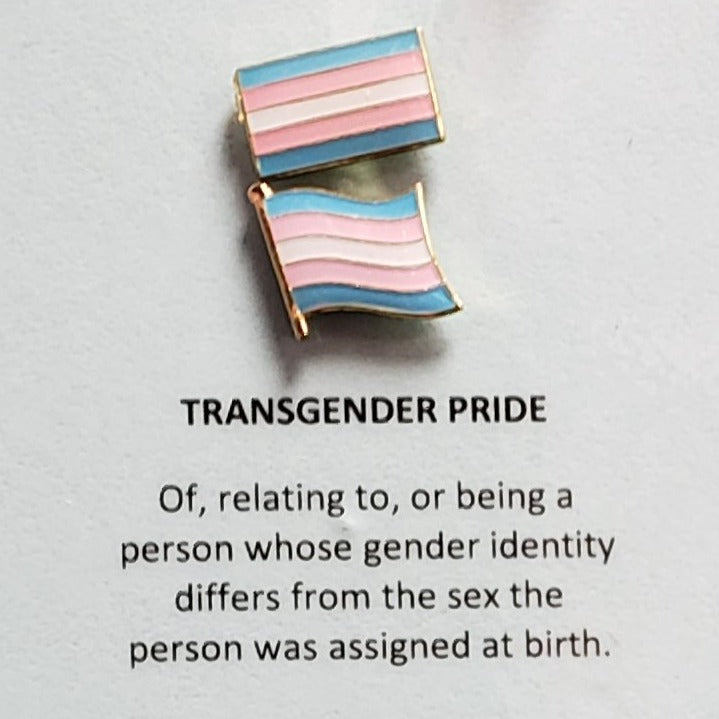 Enamel Pride Flag Lapel Pin Trans Pride Wavy & Rectangle