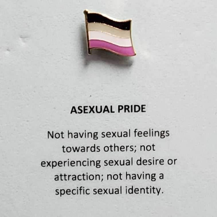 Enamel Pride Flag Lapel Pin Wavy Asexual Pride