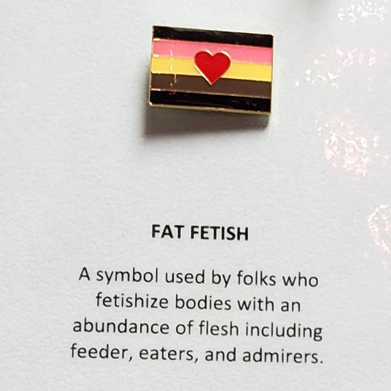 Ename Pride Flag Lapel Pin Fat Fetish PRide