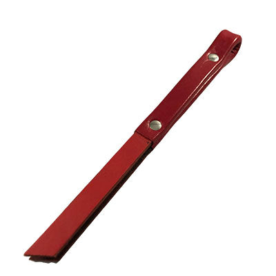Red plain 1/2 inch leather slapper.