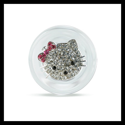 The front of the clear Crystal Magnetic Kitty Plug.