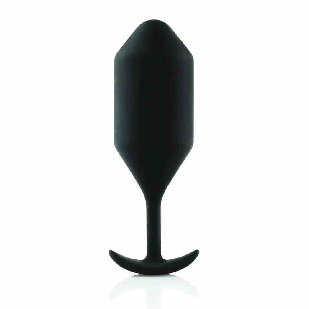 Size 5 black B-Vibe Snug Plug.