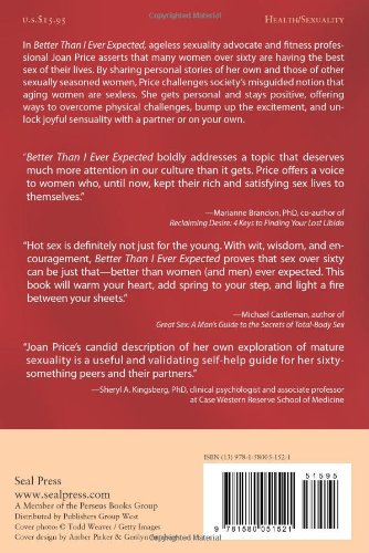 The back cover of Better Than I Ever Expected by Joan Price.