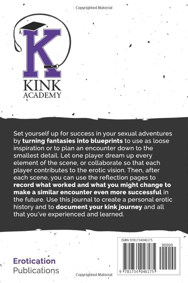 The back cover of Scene Notes: Imagine and Reflect on your Kink Adventures - Princess Kali.