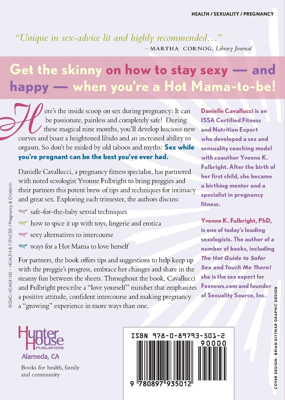 The back cover of Your Orgasmic Pregnancy.