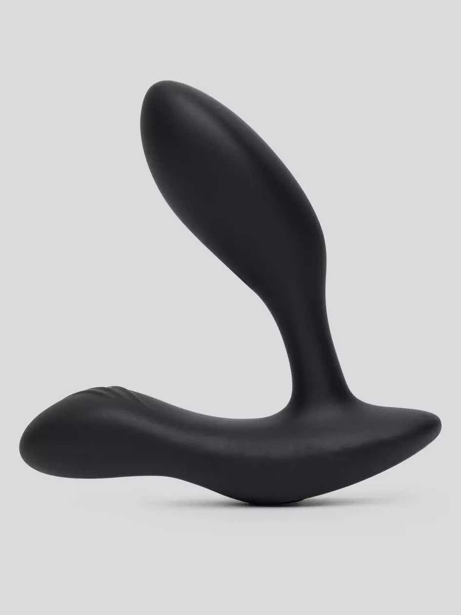 The charcoal black We-Vibe Vector+ Prostate Stimulator.