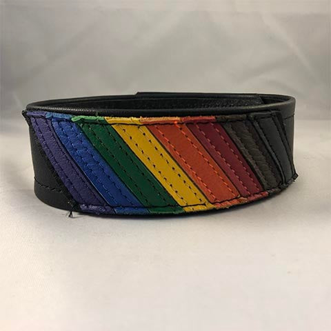 Pride flag leather armband