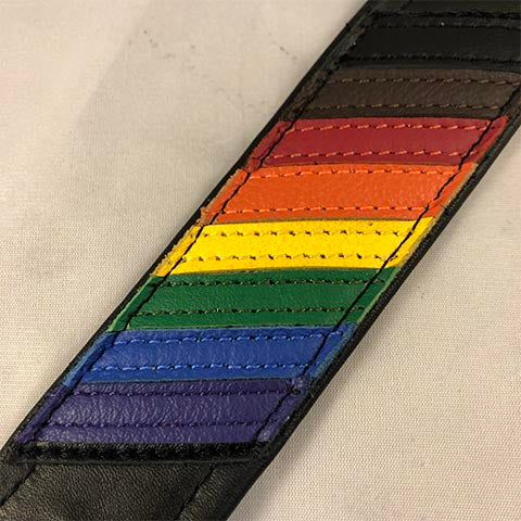 Center Pride flag wrist cuffs color