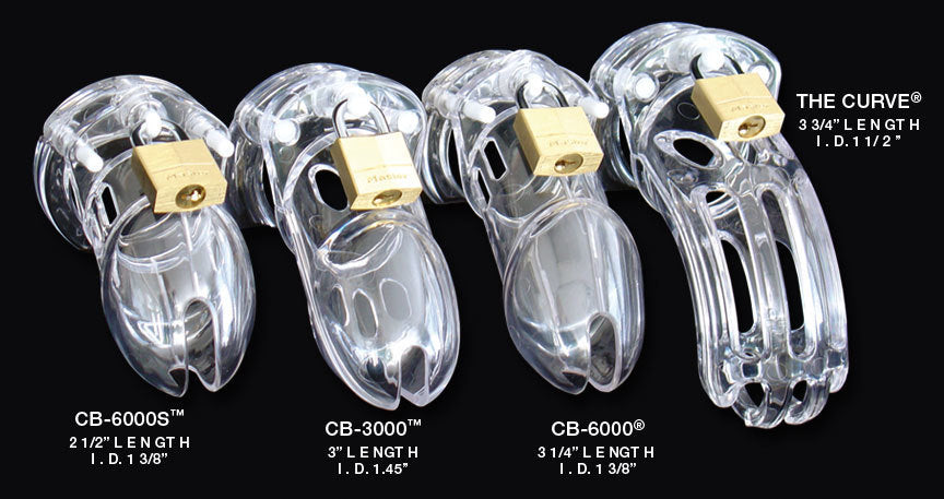 4 different sized clear CB-6000S.