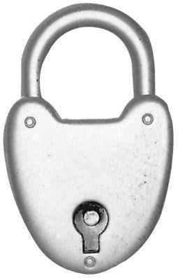 Nickel heart shaped padlock.