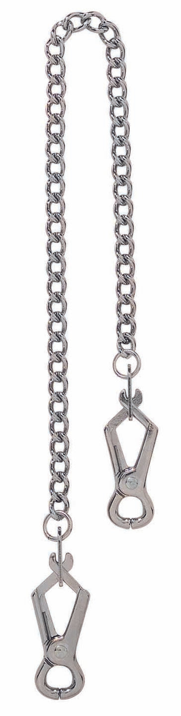 The Pierced Tip Nipple Clamps With Chain.