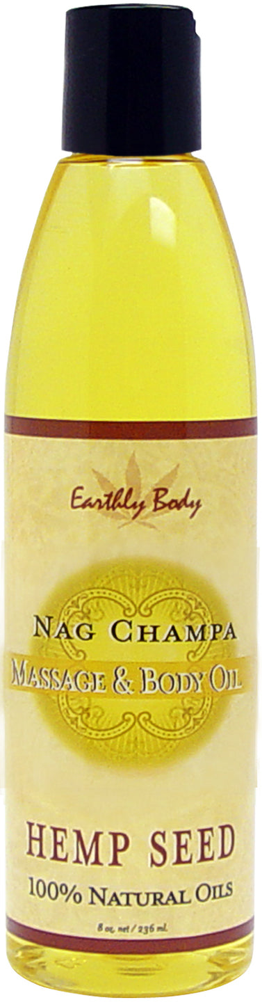 The Nag Champa Earthly Body Massage Oil.