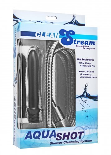 The Clean Stream Shower Shot Enema System in its packaging.