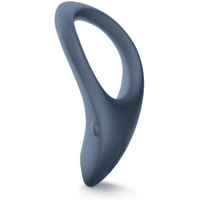 The slate gray We-Vibe Verge Cock Ring and Perineum Vibrator.