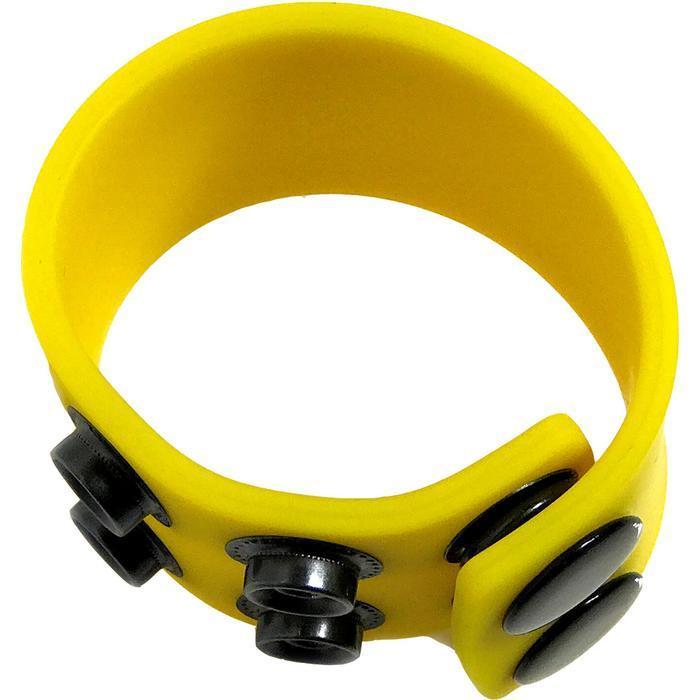 The yellow Boneyard Silicone Ball Strap.