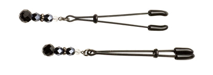 The Tweezer Nipple Clamps with black beads.