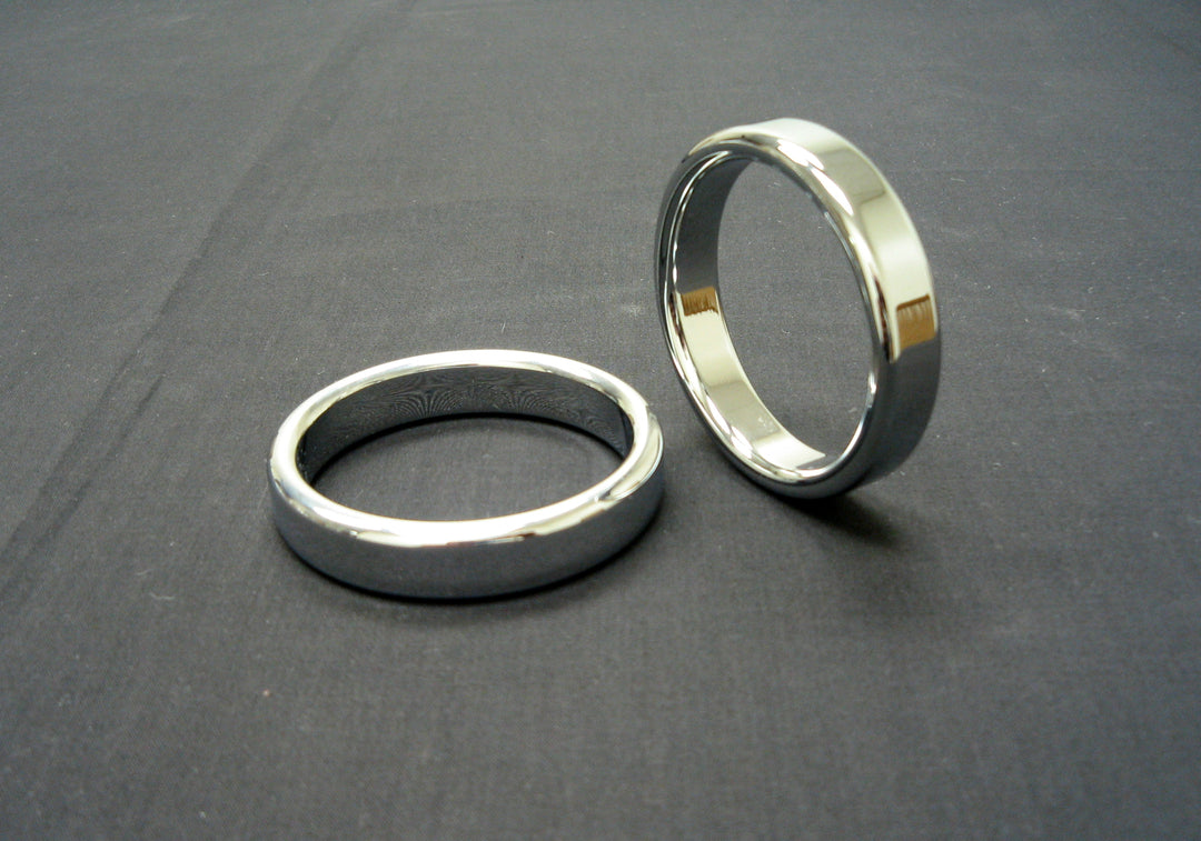 Two Narrow Chrome Cock Rings.