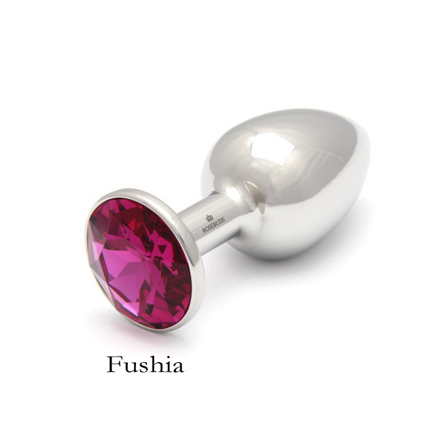 Rosebuds Original Stainless Steel Plug Fuchsia Gem