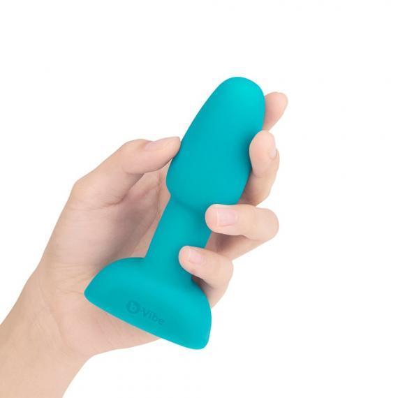 B-Vibe Petite Rimming Anal Plug Vibrator in model's hand