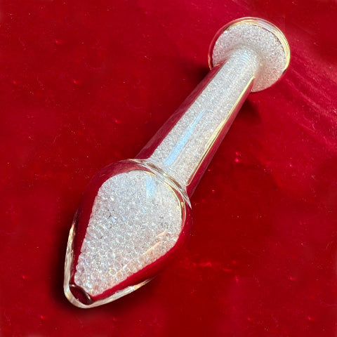 Crystal Sparkle Basix Dildo w/ Crystal Base clear head