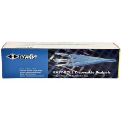 A box of Disposable Scalpels.