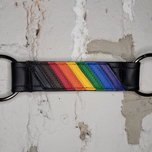 The "More Color More Pride" Philadelphia Rainbow Pride Flag Center Strap.