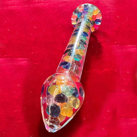 Crystal Funfetti Dildo w/AB Crystal Base head