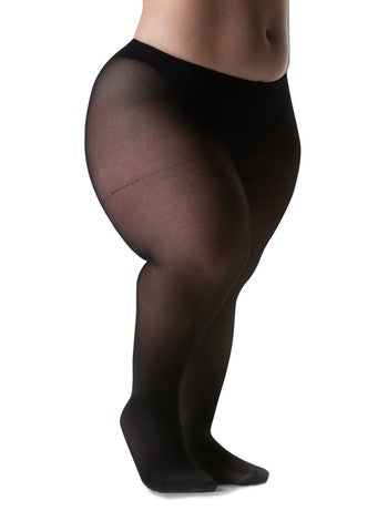 Black Short Luxury Semi Opaque Tights.