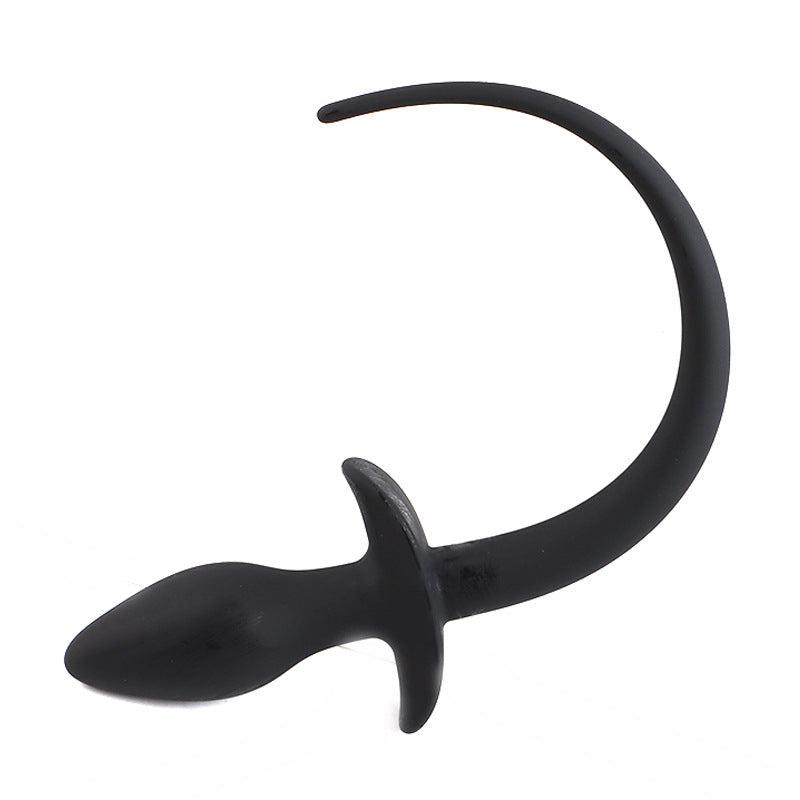 Beginner Silicone Puppy Tail Plug Black