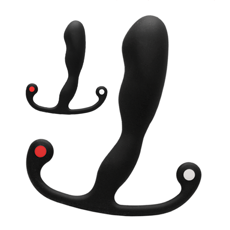 The black Aneros Helix Syn Trident Prostate Massager.