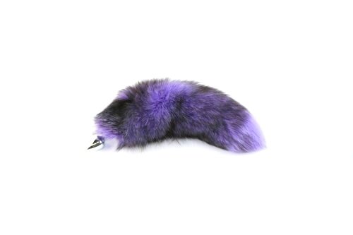 The Indigo Fox Dyed Purple Steel Tail Plug