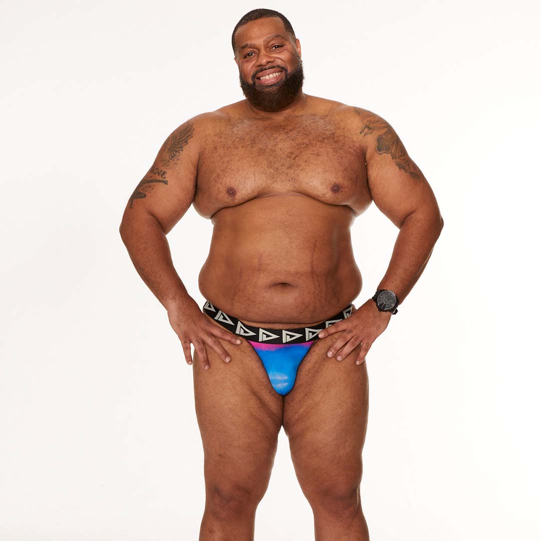 A model showing the front of the Low Rise Bikini.