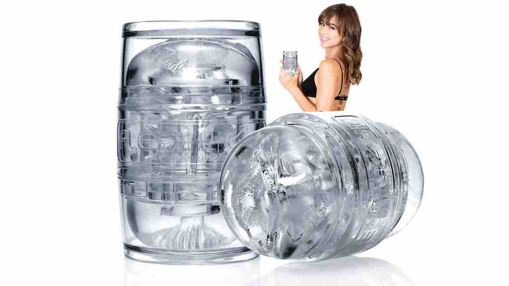 A compilation of Riley Reid holding her Fleshlight Quickshot along with closeups of the vagina entrance and the see through sides.