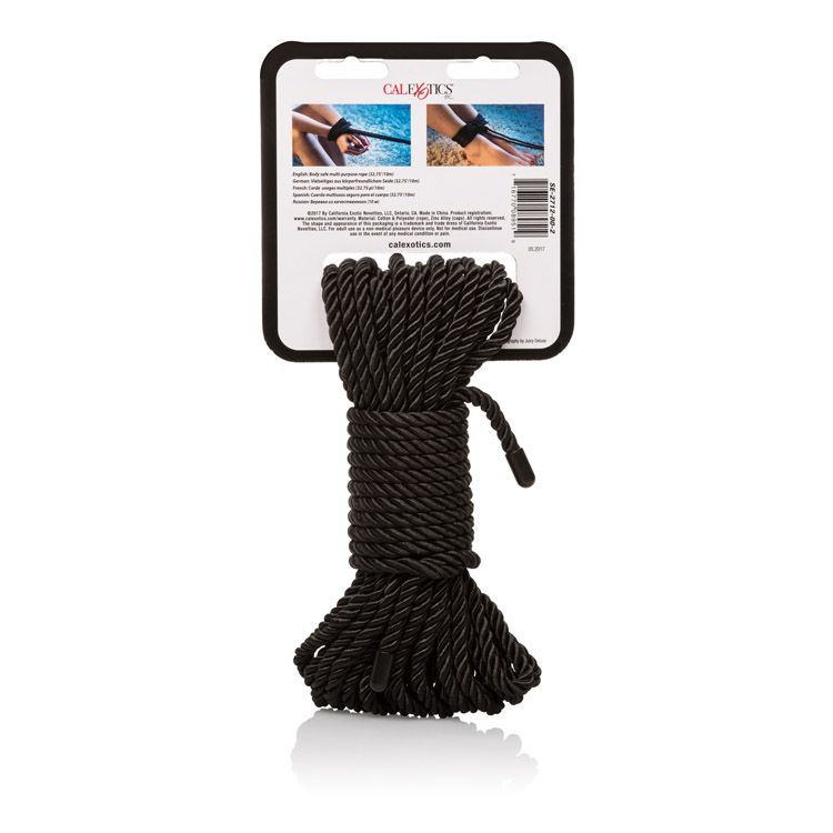 The back of the packaging for the black Scandal Silk Rope.
