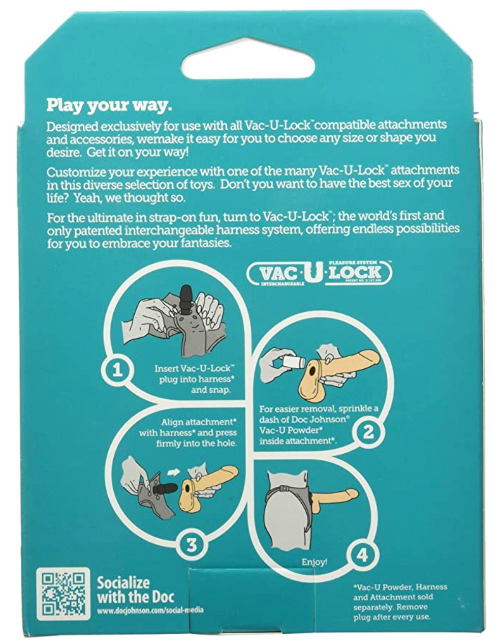 The back of the Vac U Lock Large Suction Cup pachage.