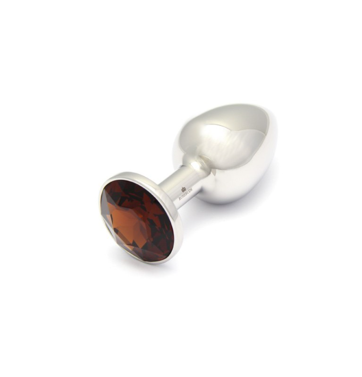 Rosebuds Original Stainless Steel Plug Smoked Topaz Gem