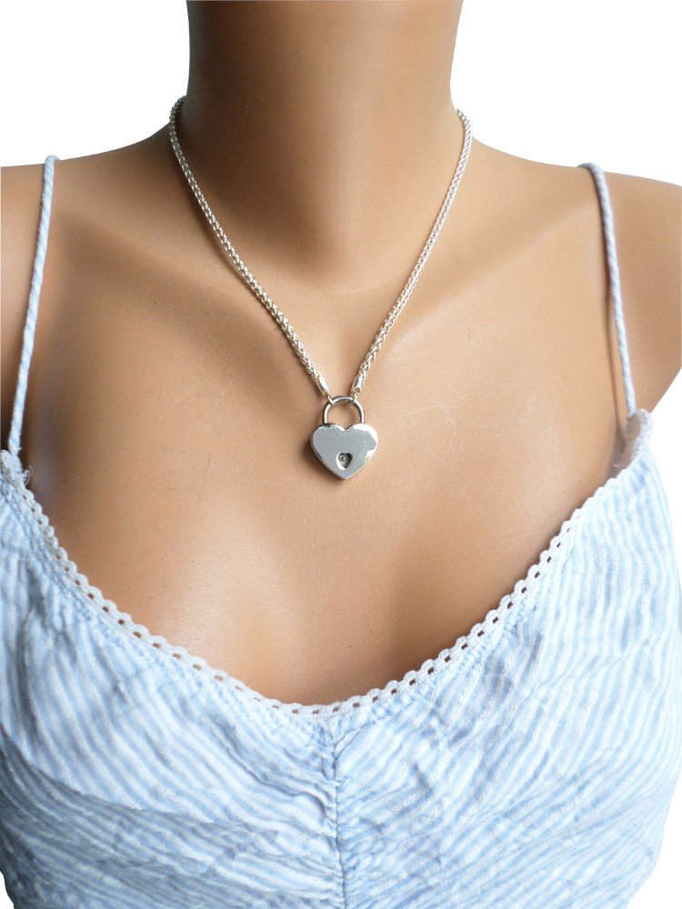 Filigree Heart Non Piercing Nipple Chain Necklace - Serenity in Chains