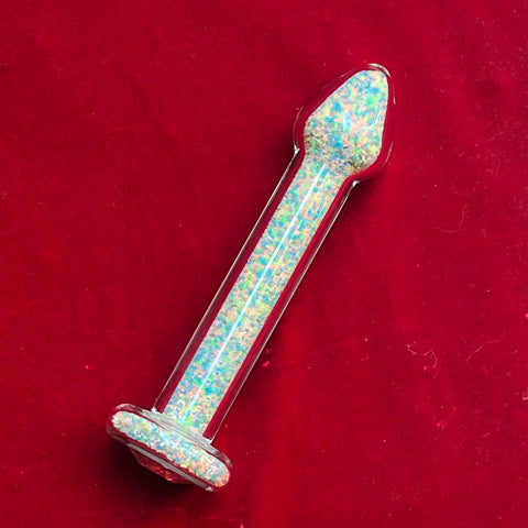 Crystal Sparkle Glow Basix Dildo