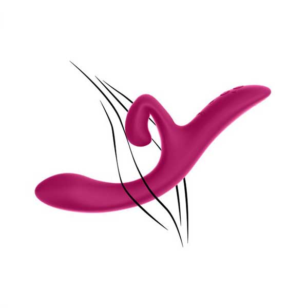 An artistic drawing showing how the We-Vibe Nova 2.0 Remote Vibrator is inserted into the vagina.