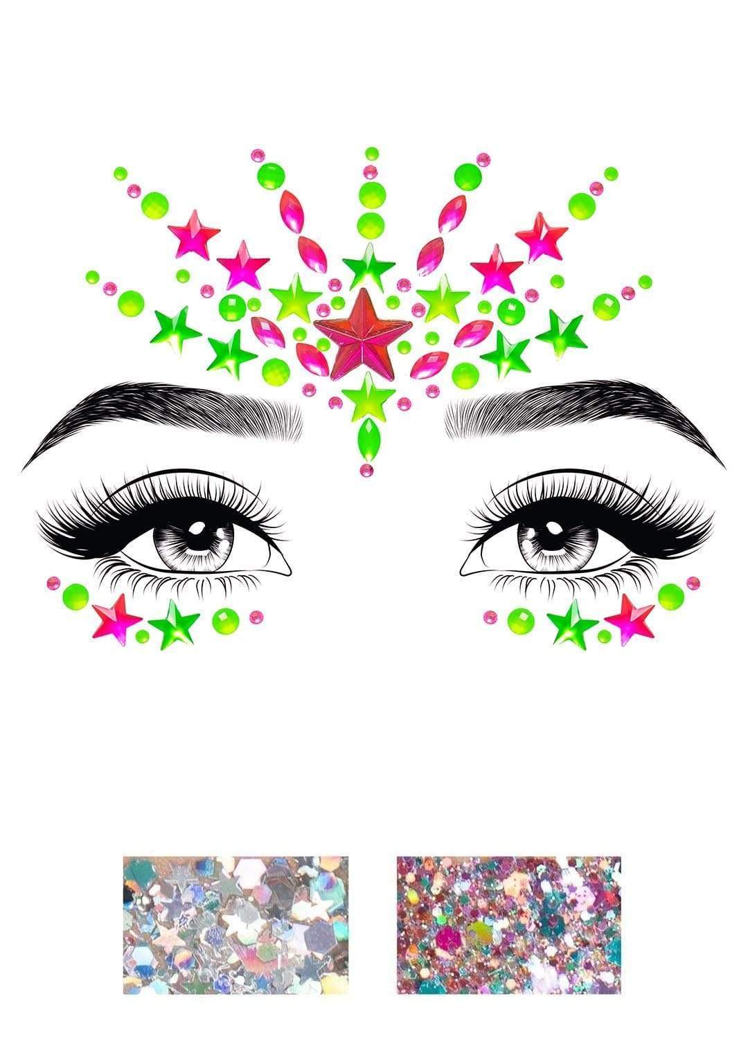 Bomutovy Face Gems Face jewels Stick on Eye Jewels Face Rhinestones for  Makeup Eye Body Nail Face Gems Rhinestone Stickers for Girls and Women 