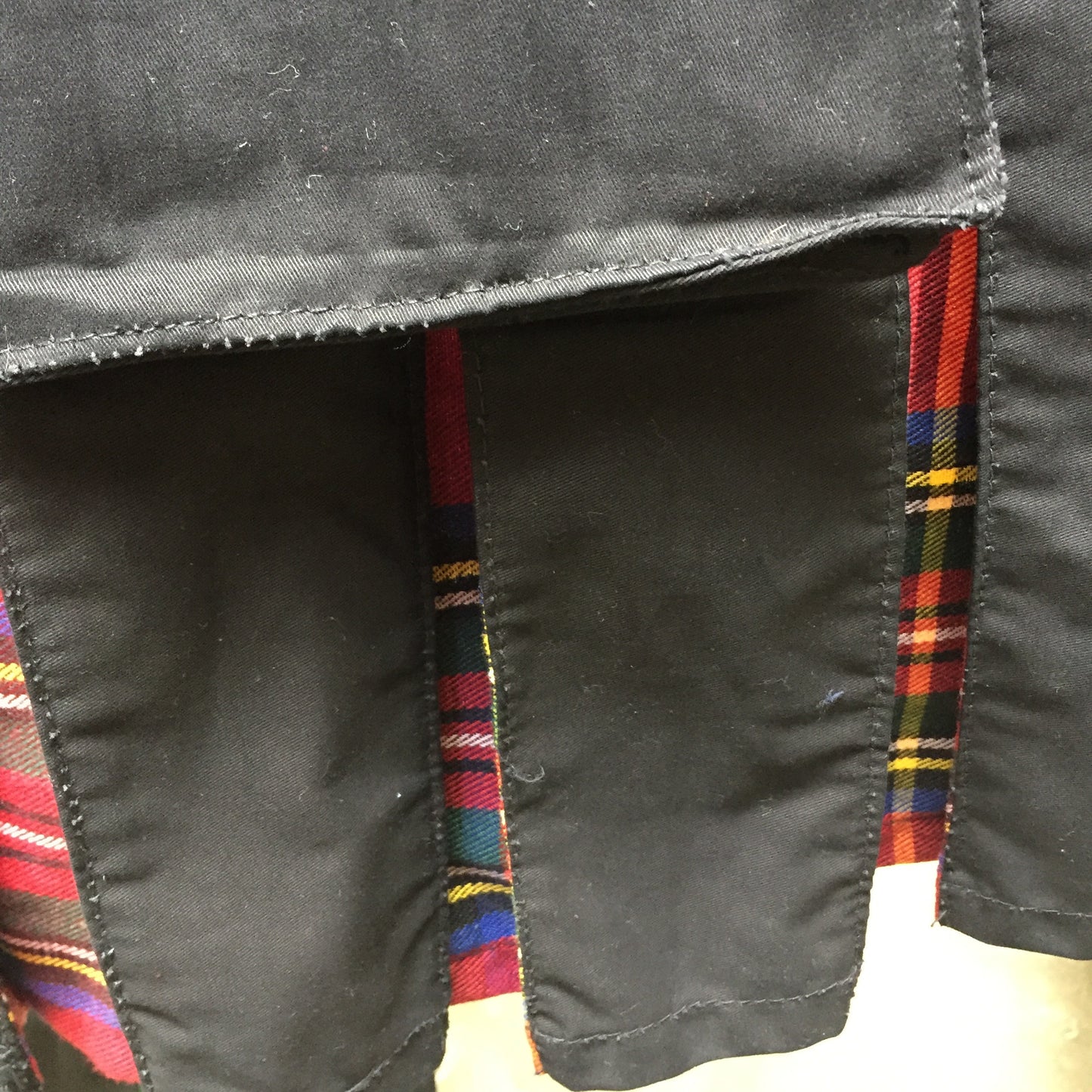 Contrast Pleat Cargo Kilt