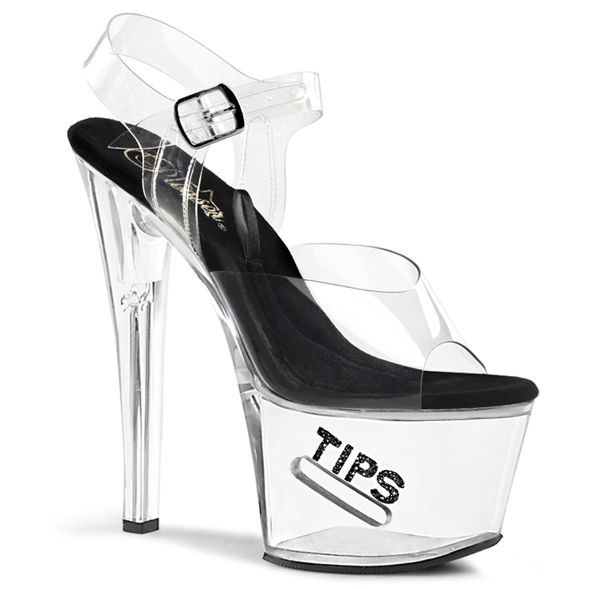 The right side of the 7" Tip Jar Platform Sandal.