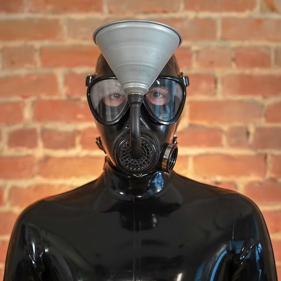 Kinkering rubber LAMBDA Urinal Gasmask
