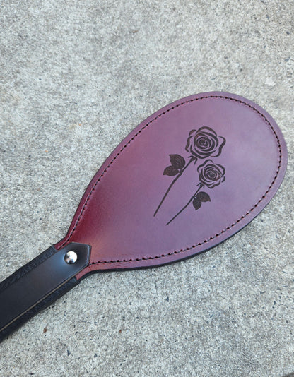 Round Padded Leather Paddle w. Print