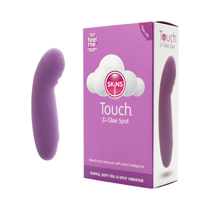 The Skins Touch The Glee Spot Vibrator next to its packaging.