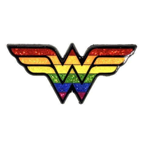 Geeky and Kinky Pride Logo Pins, Wonder Woman Pride.